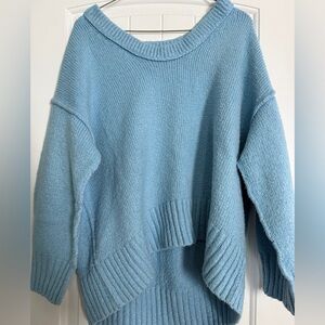 Free People Oversized Blue Sweater Size s